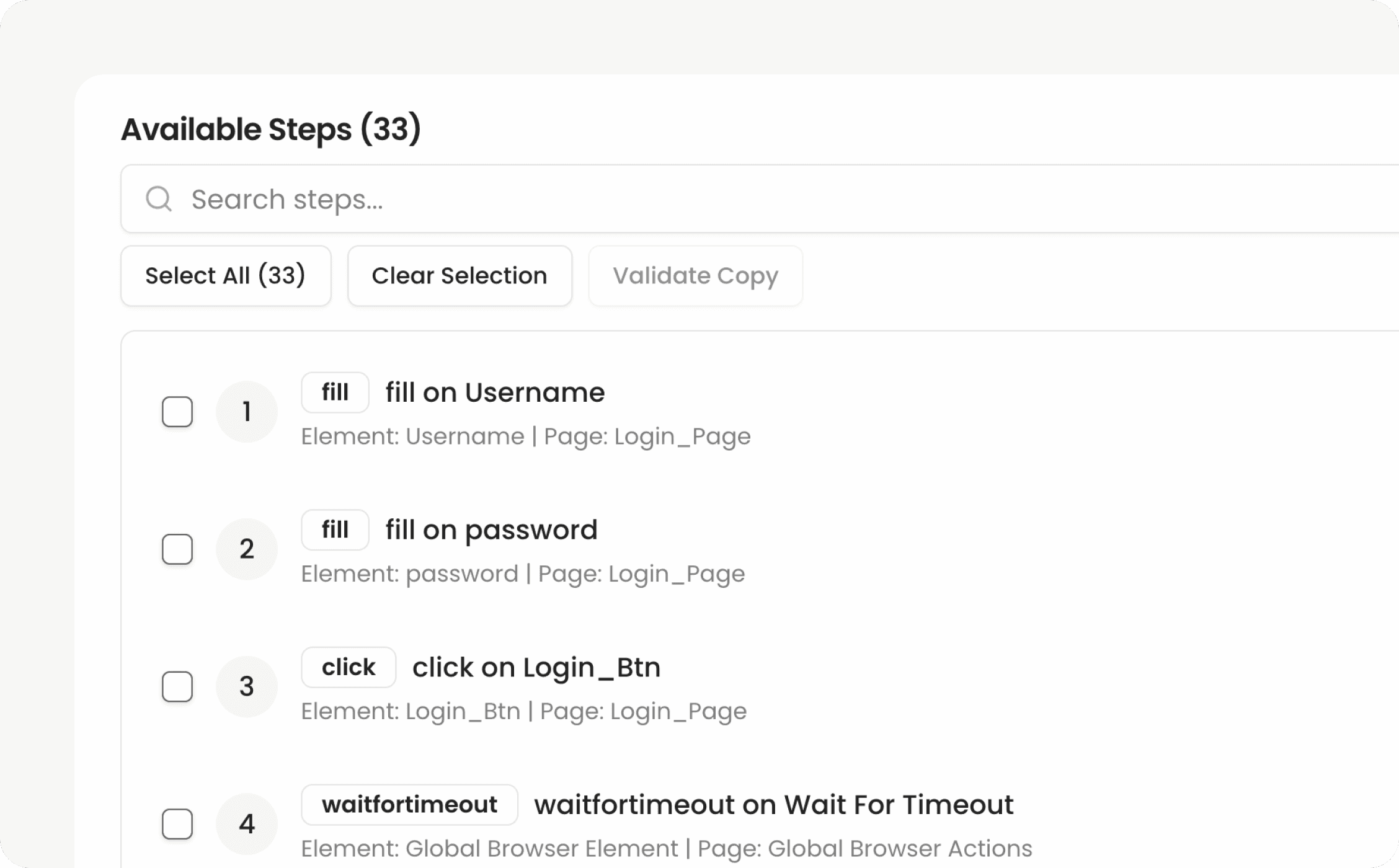 JSON workflow builder UI